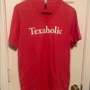 Red V-Neck Men's Shirt